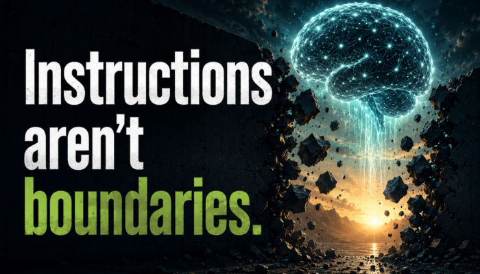 Instructions aren’t boundaries. To an AI, they’re context.
