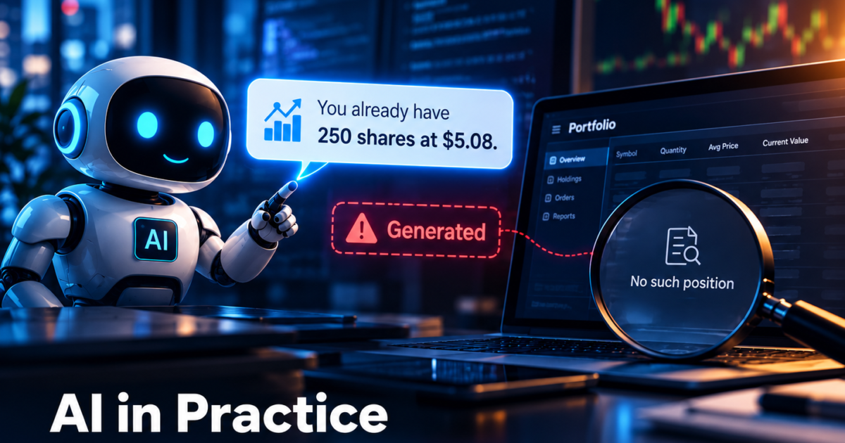 AI in practice – The number looked retrieved. It was Generated