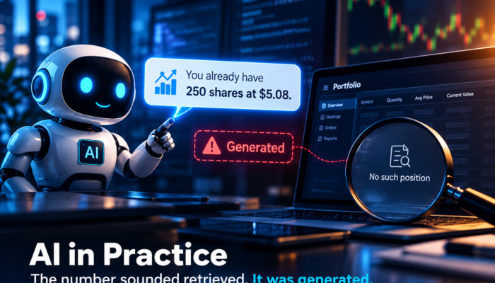AI in practice – The number looked retrieved. It was Generated